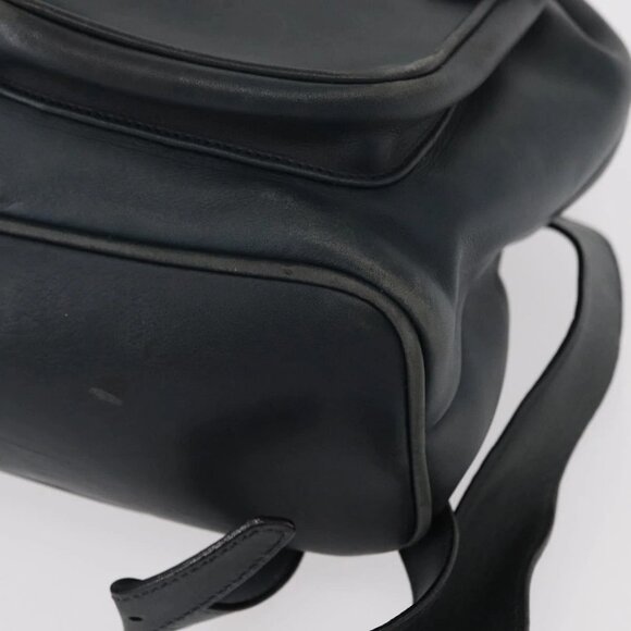 GUCCI Bamboo Backpack Leather Black Gold 003 58 0016 Auth 153971 - Picture 4 of 16